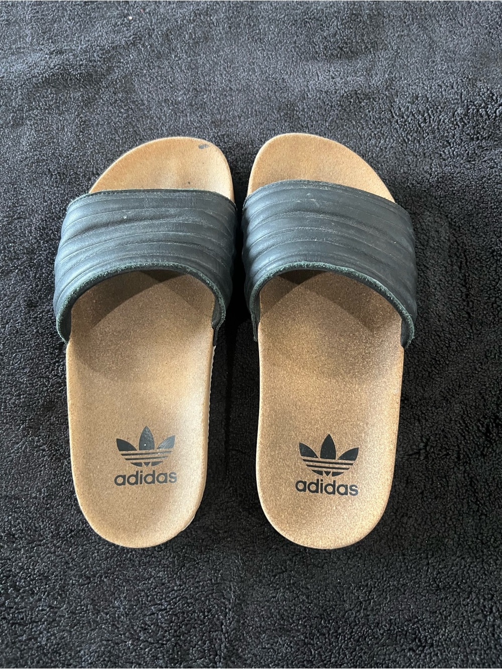 used adidas Women's Black Slide Sandals